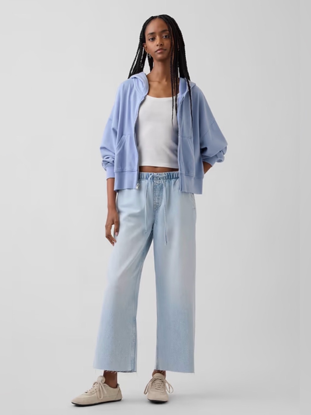 Gap Low Rise Easy '90s Loose Crop Jeans in Light Indigo